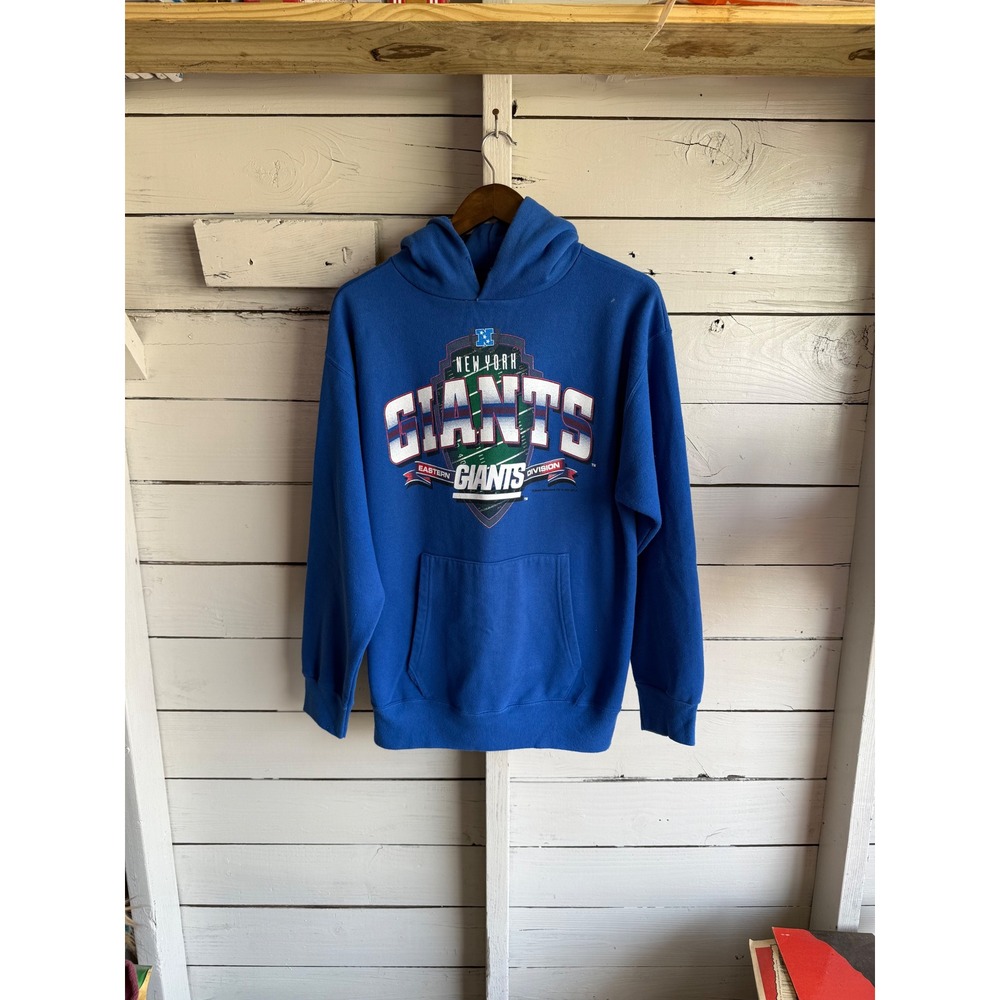 Vintage New York Giants Hoodie Blue NFL Eastern Division Pullover Sweatshirt